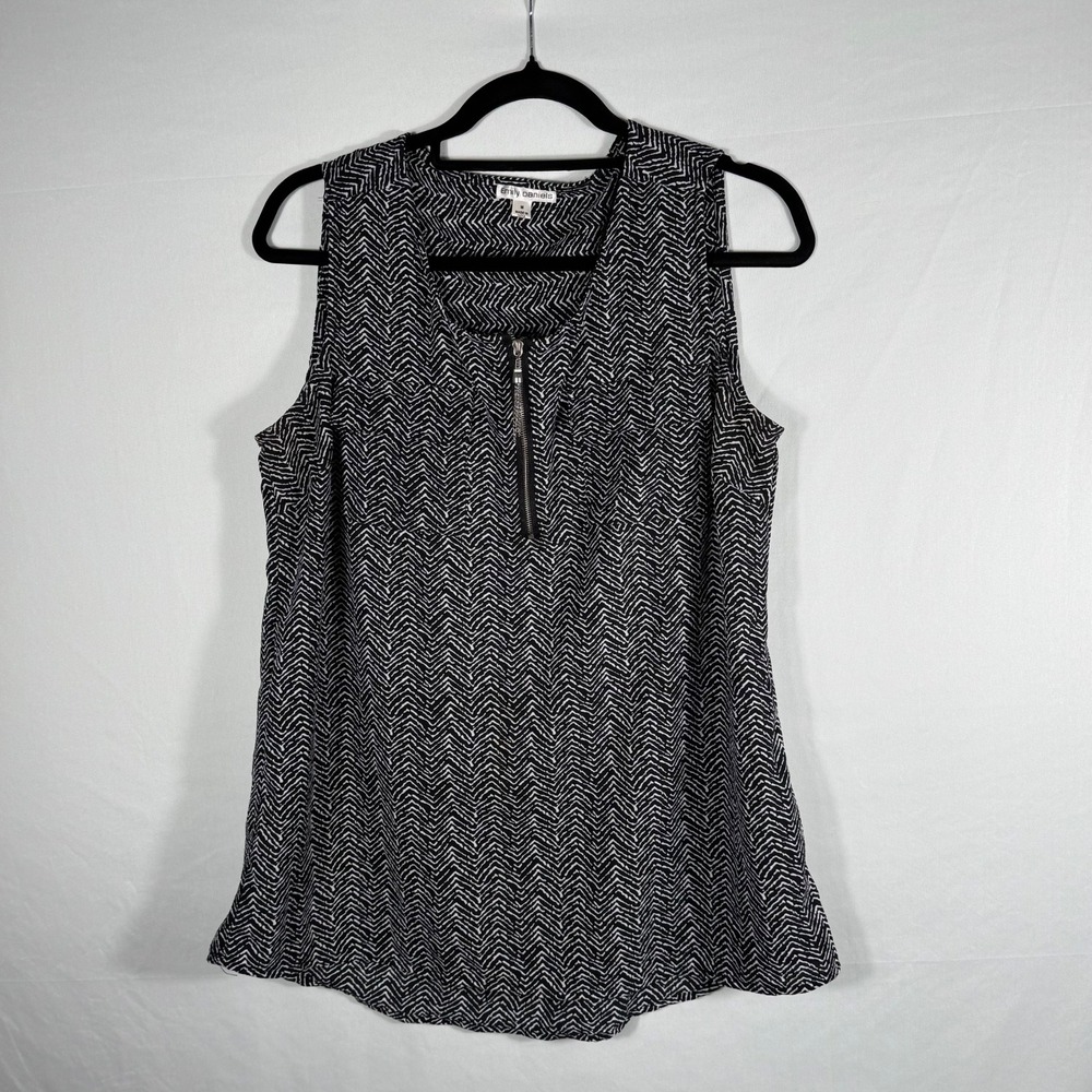 Emily Daniels Half Zip Top Sz M
